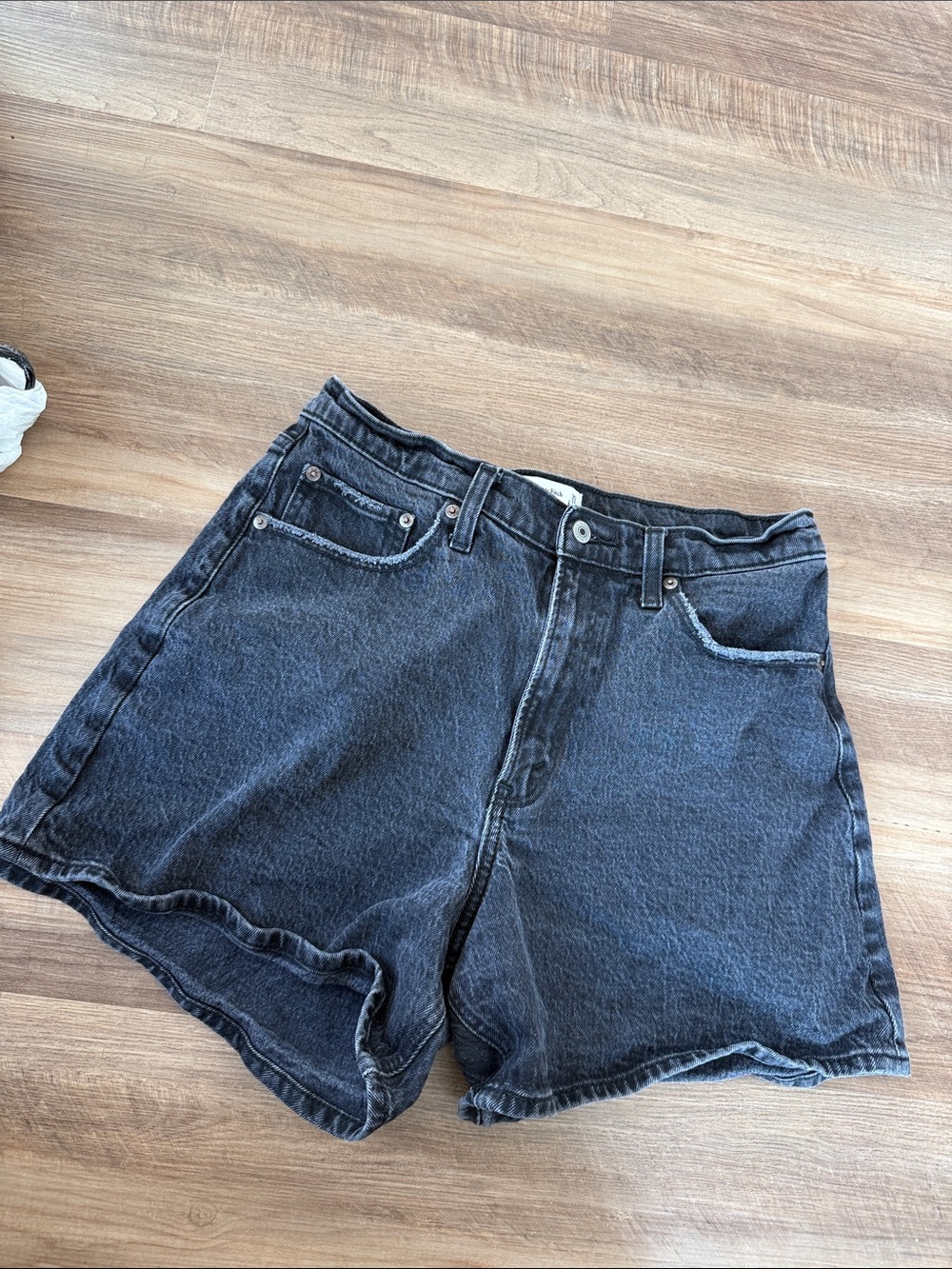 Abercrombie & Fitch Black High-Rise Jean Shorts